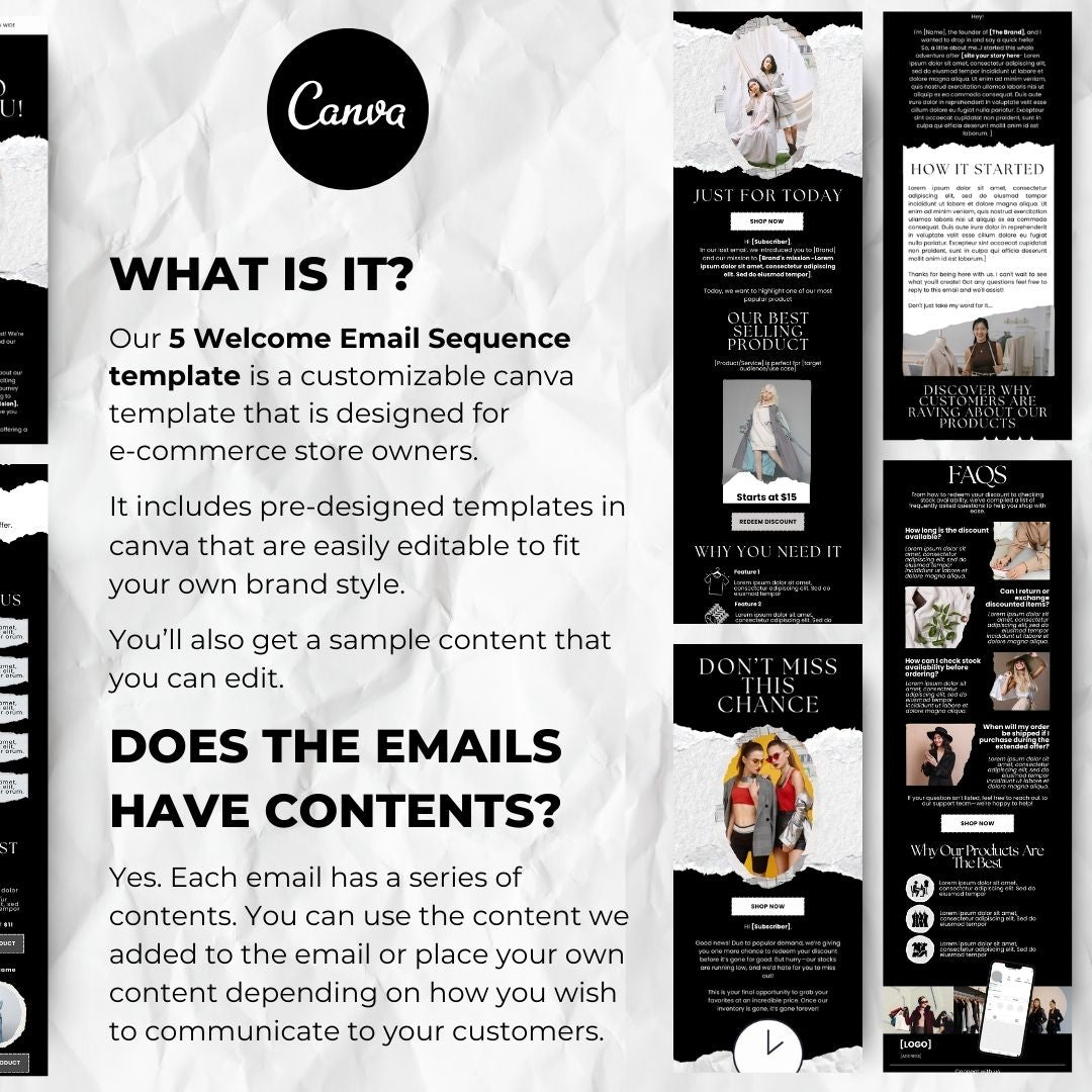 Customizable canva template