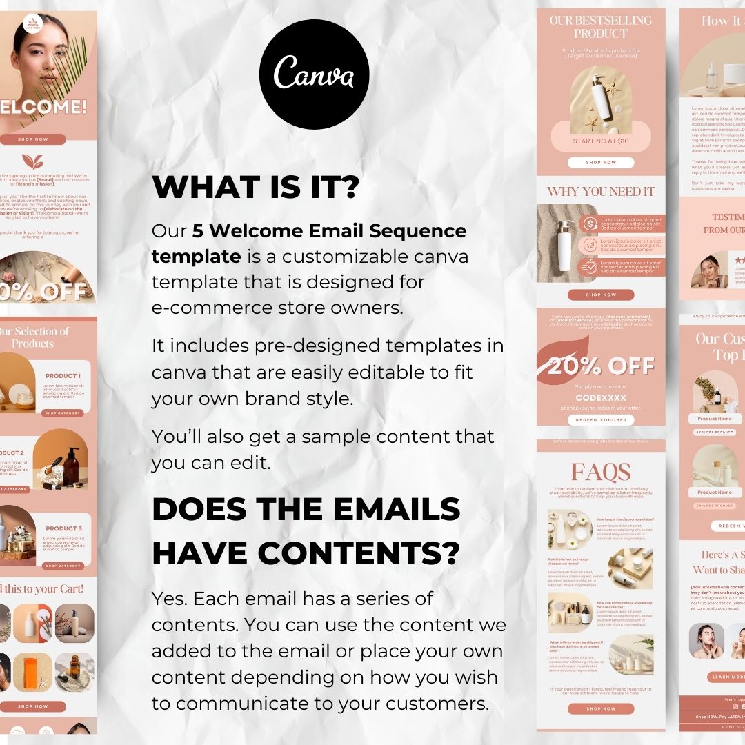 Customizable canva template