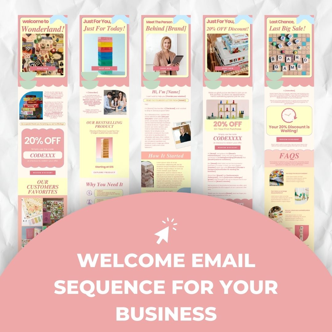 welcome email sequence for business