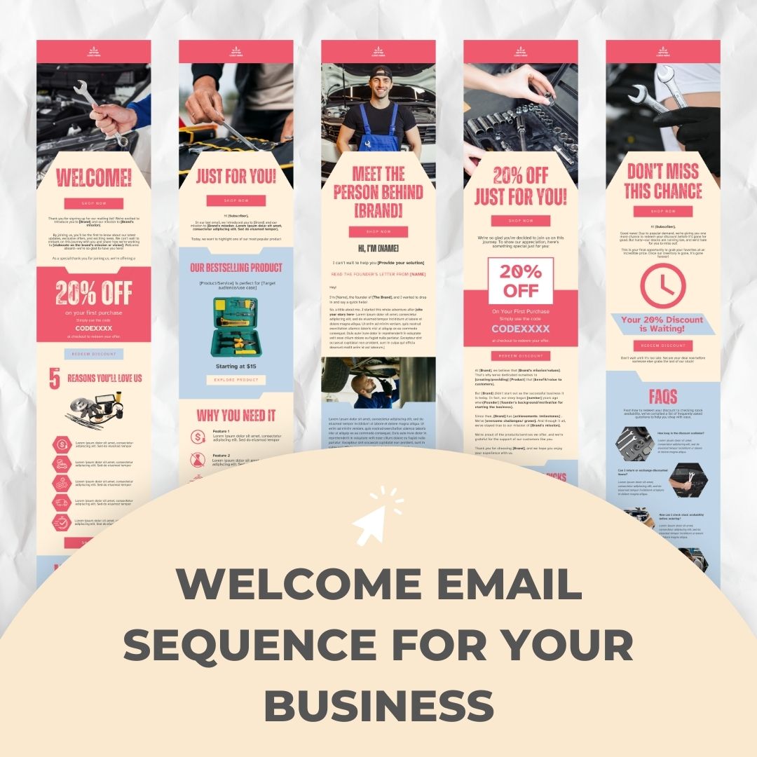 welcome email sequence for business