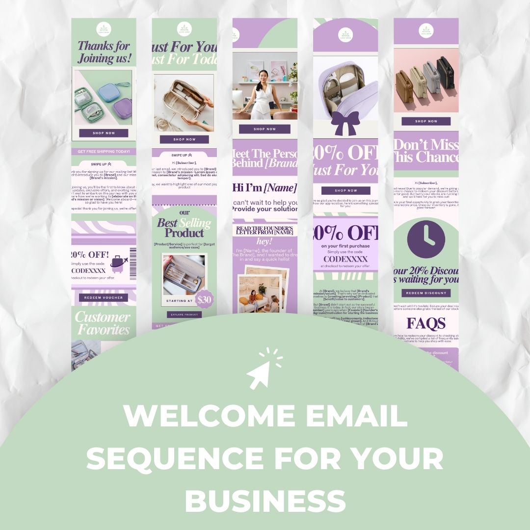 welcome email sequence for business