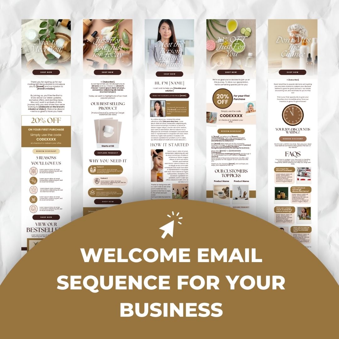 welcome email sequence for business