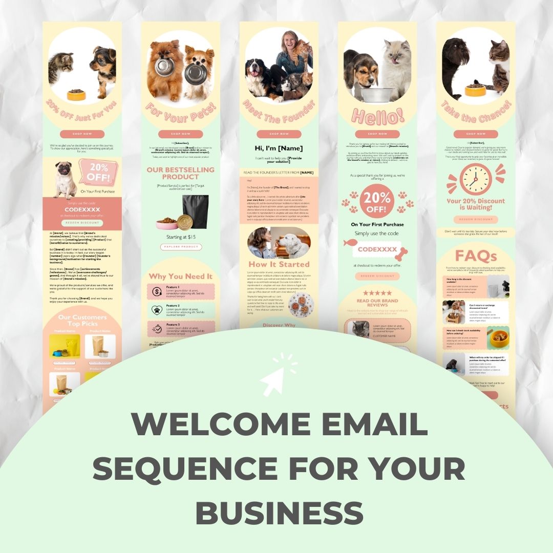 welcome email sequence for business