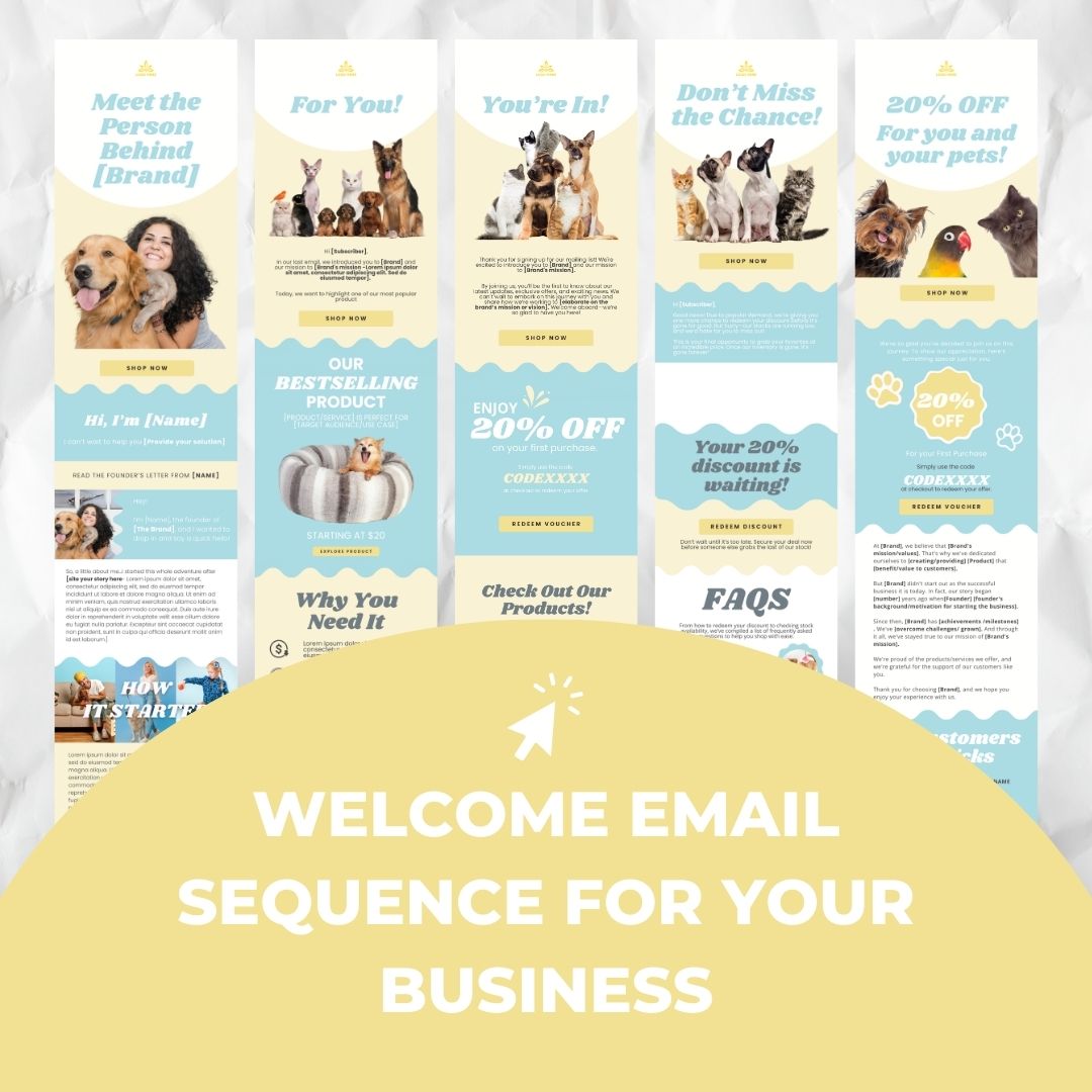 welcome email sequence for business
