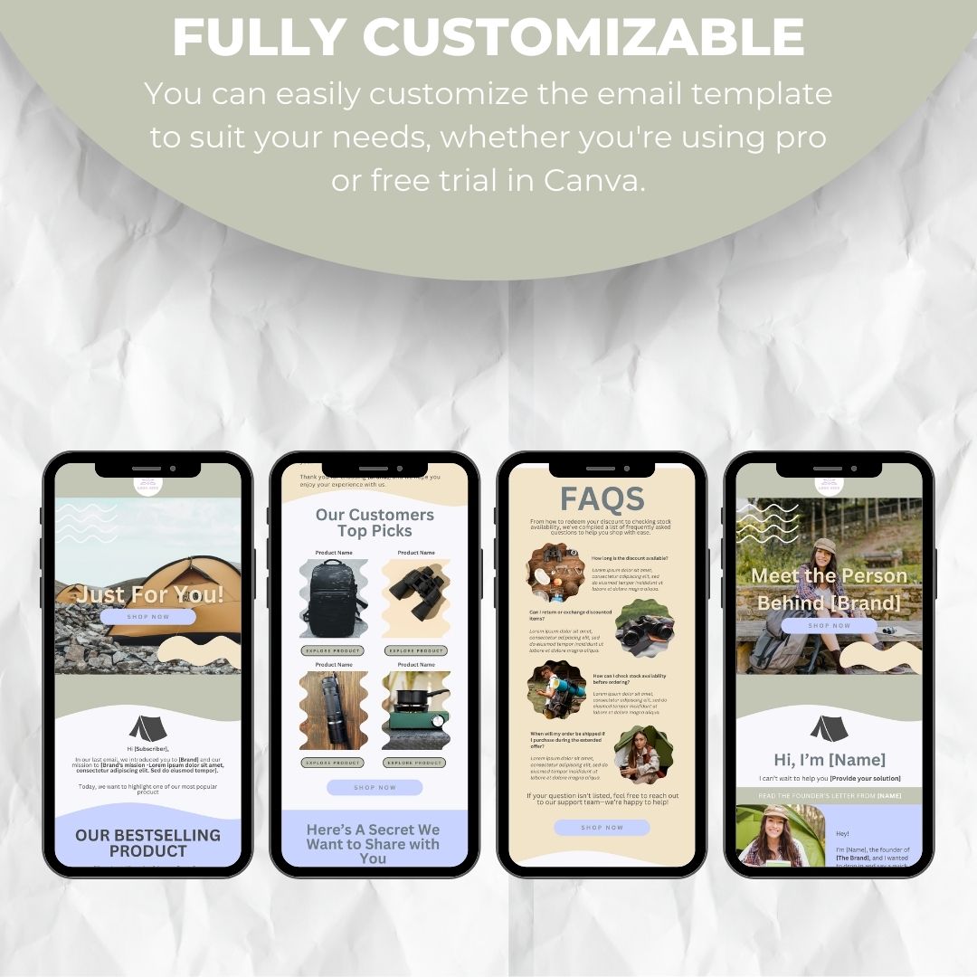 fully customizable email template