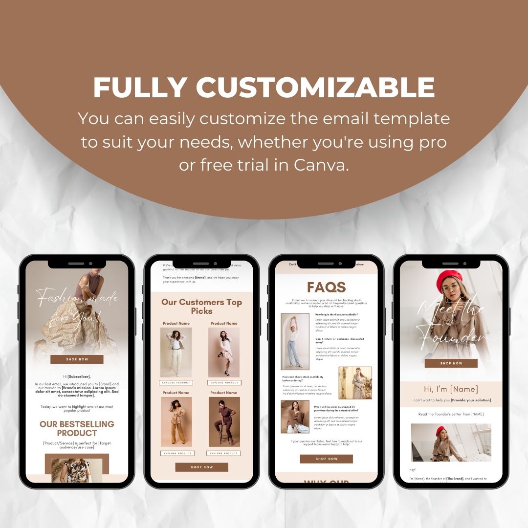 fully customizable email template