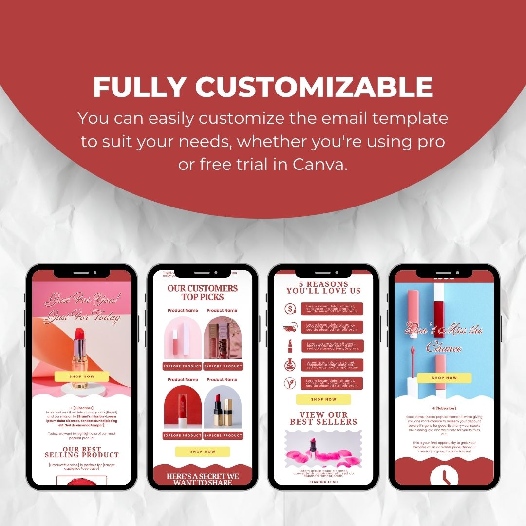 fully customizable email template