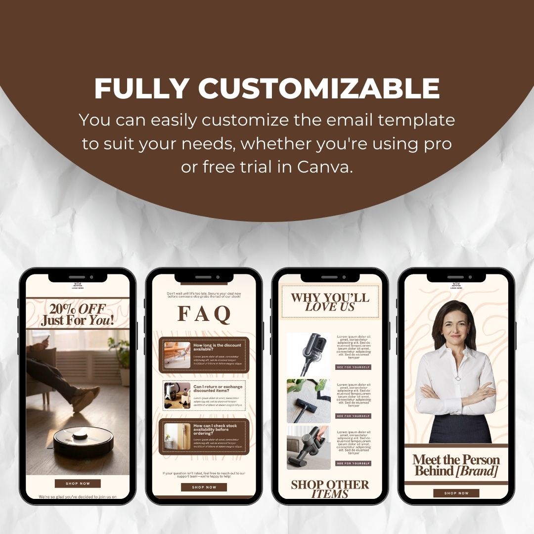 fully customizable email template