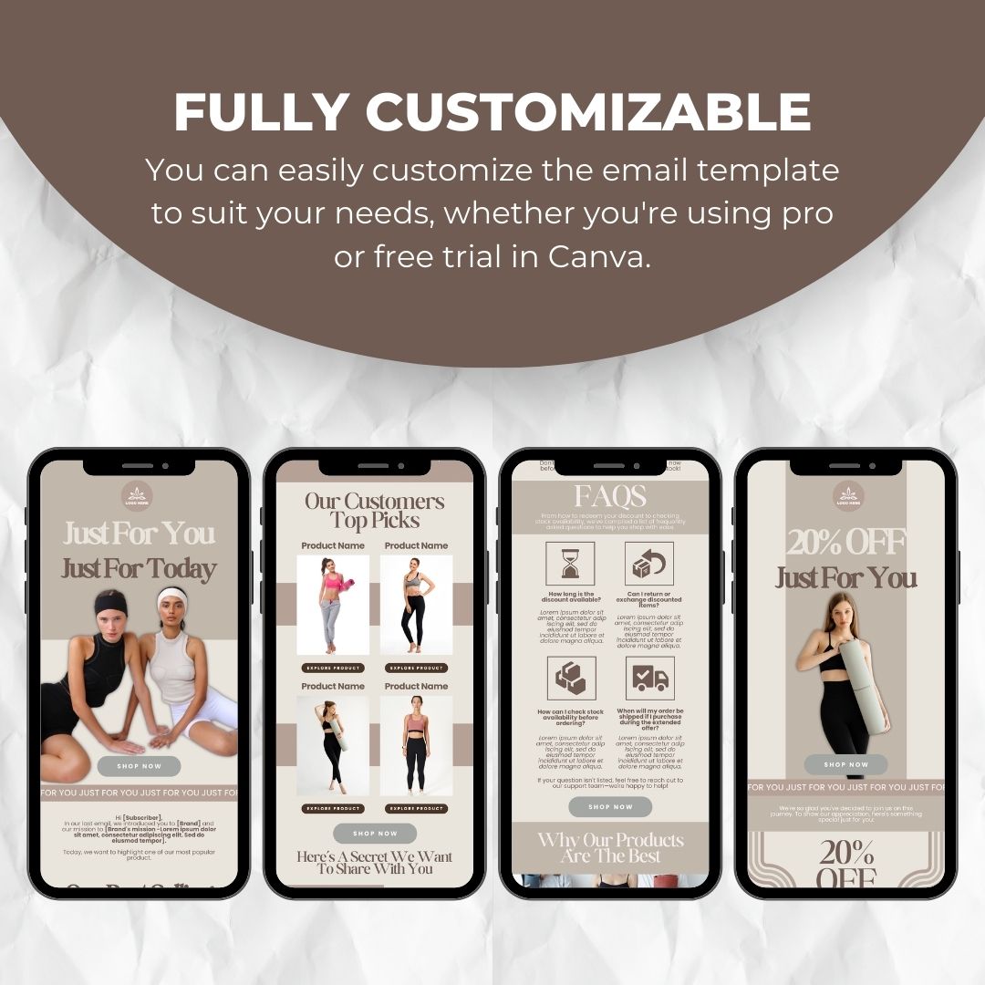 fully customizable email template