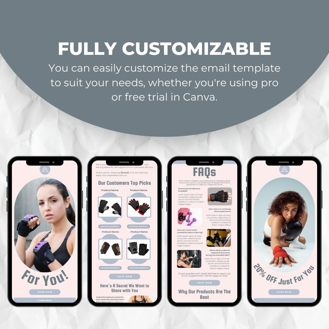 fully customizable email template
