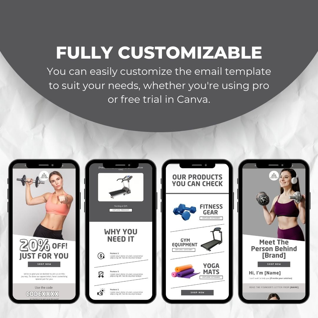 fully customizable email template