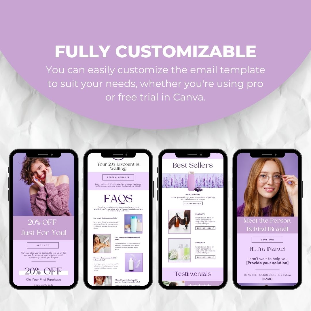 fully customizable email template