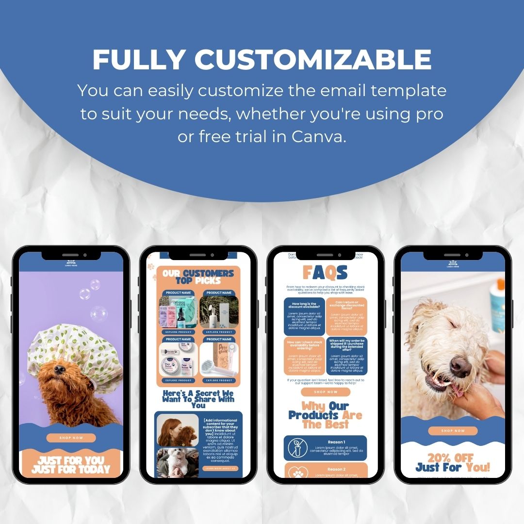 fully customizable email template