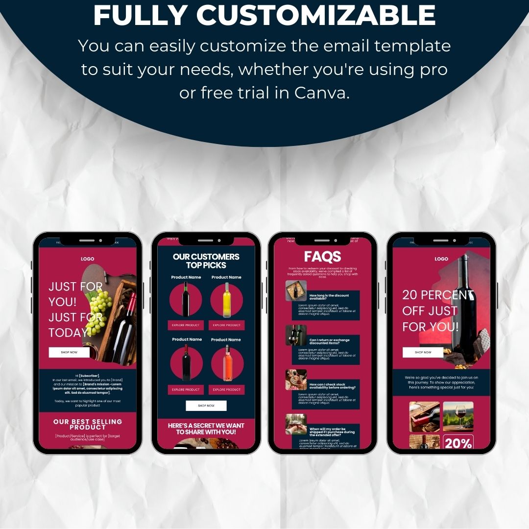 fully customizable email template
