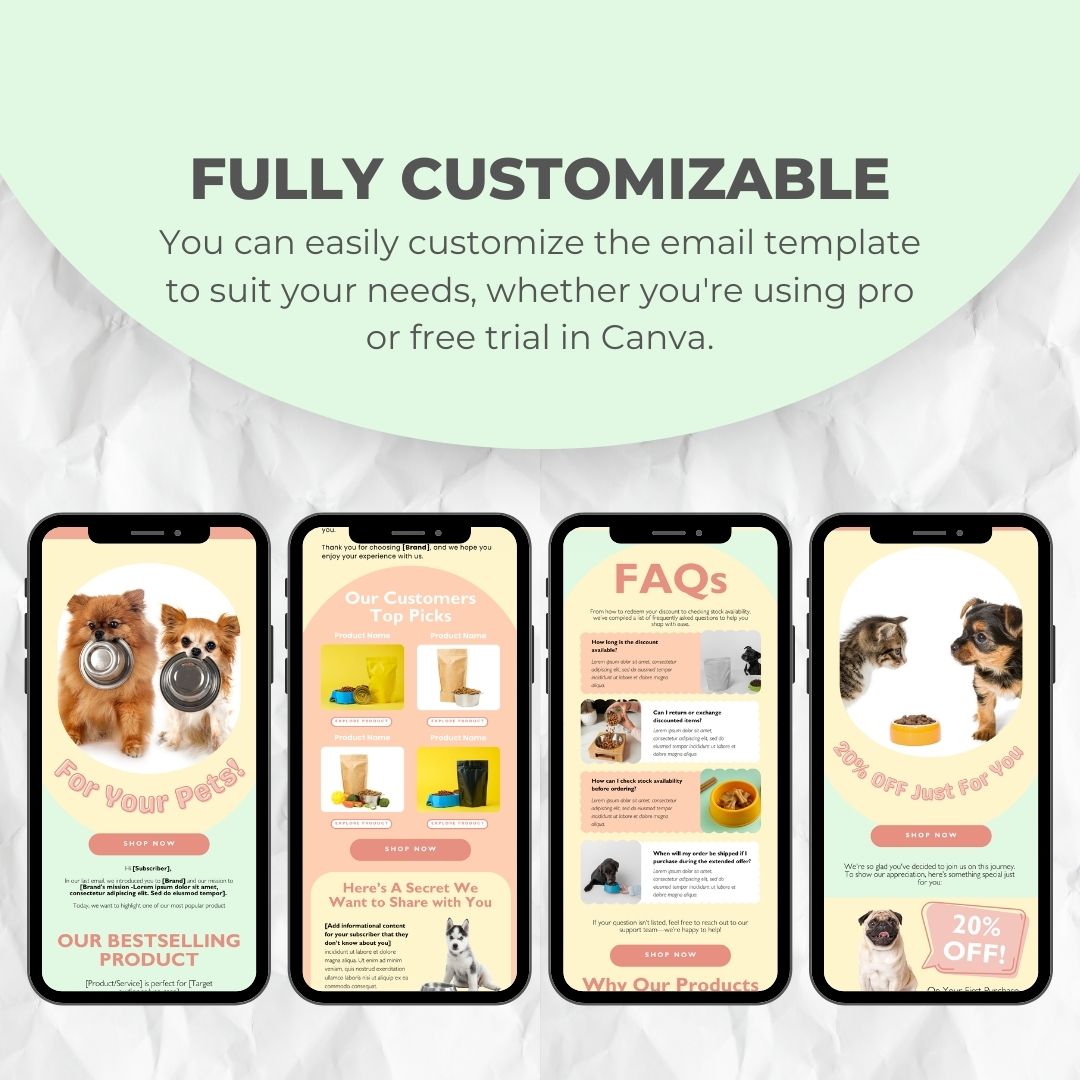 fully customizable email template