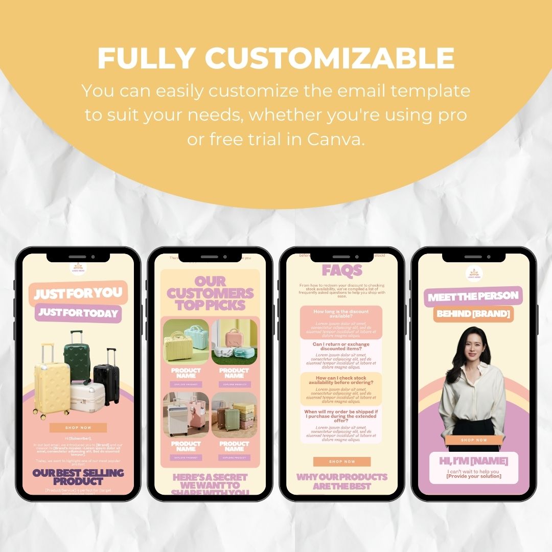 fully customizable email template