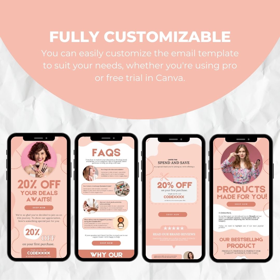 fully customizable email template