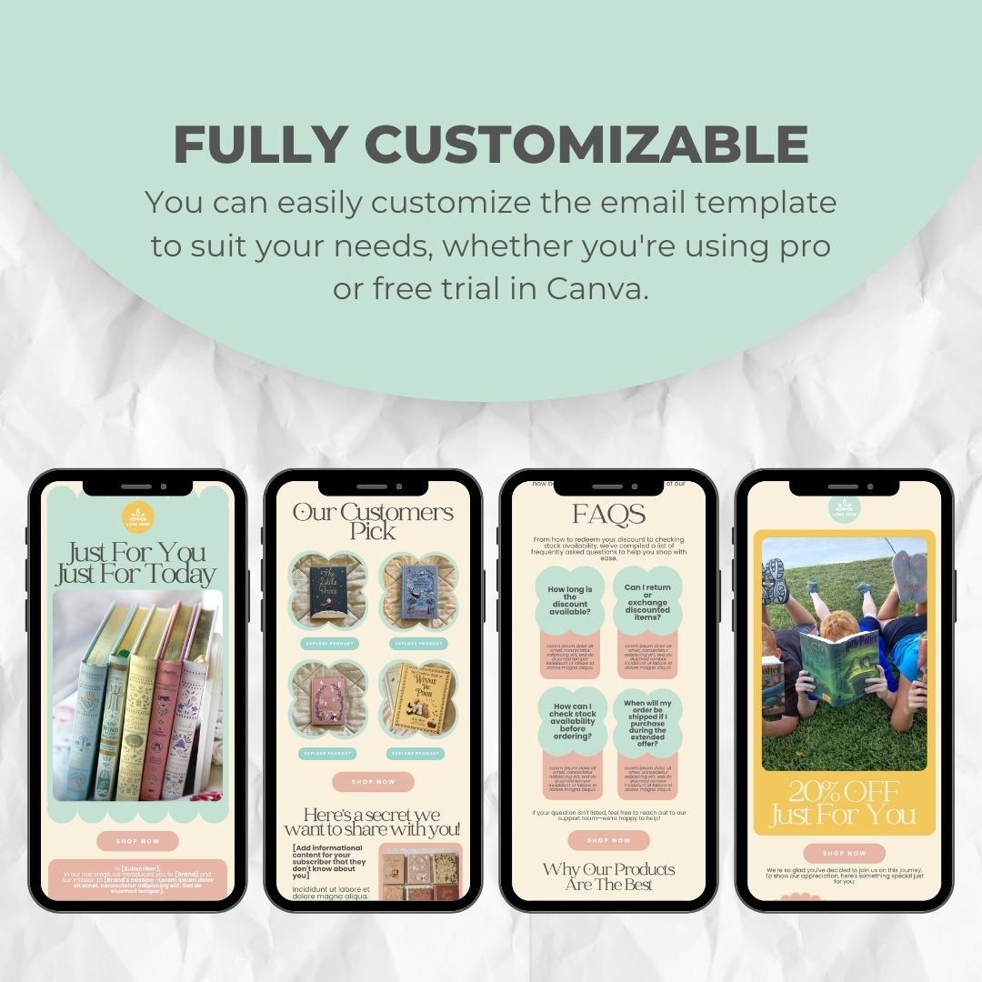 fully customizable email template
