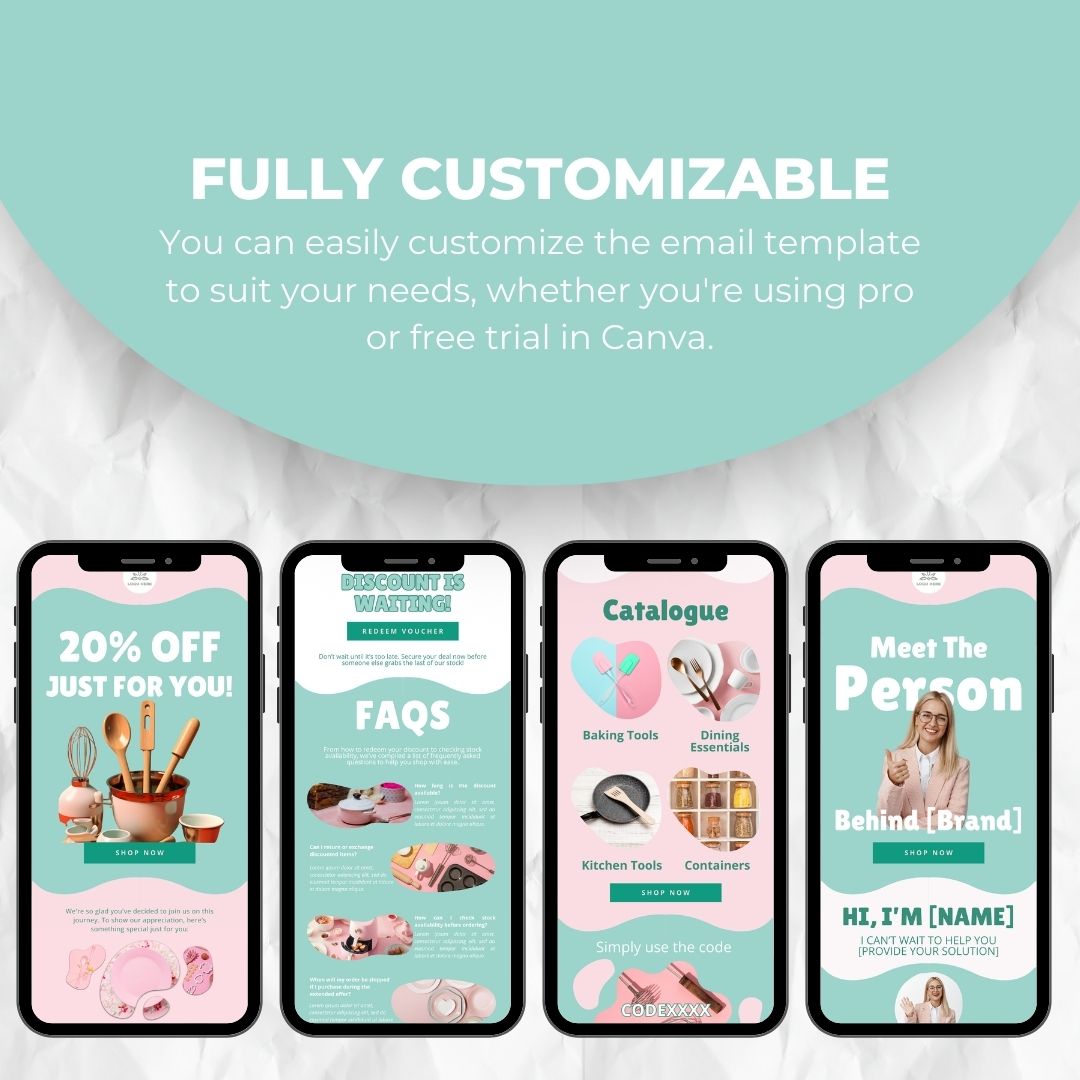 fully customizable email template