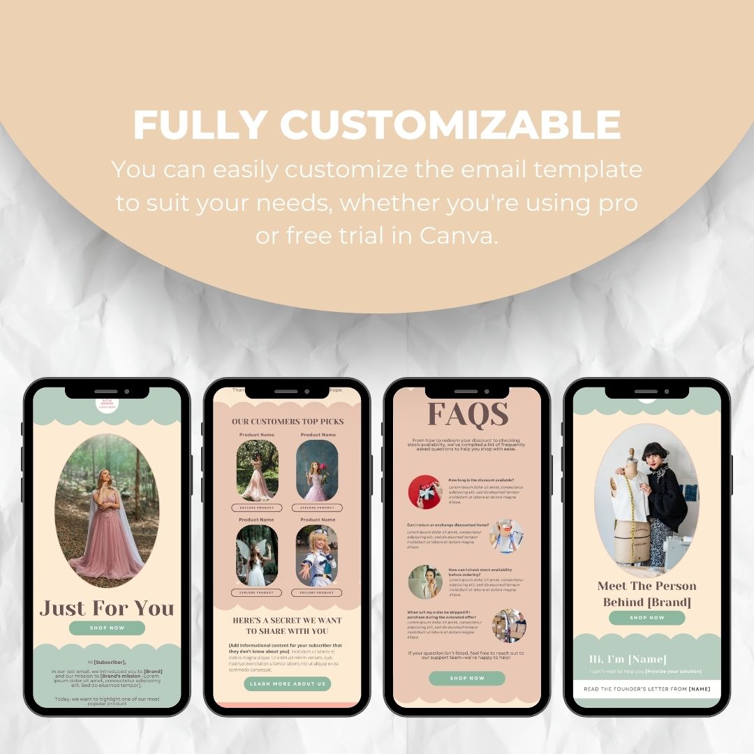 fully customizable email template