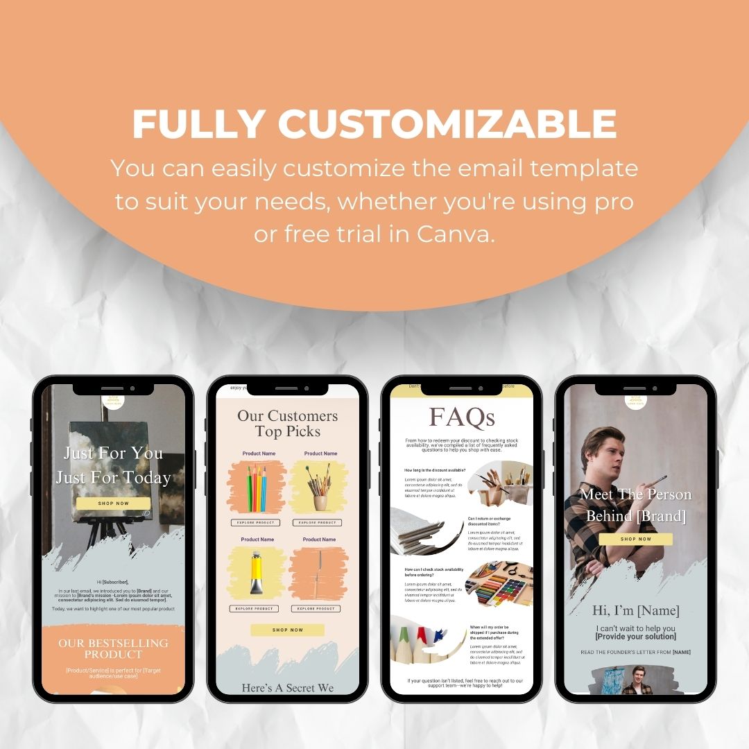 fully customizable email template