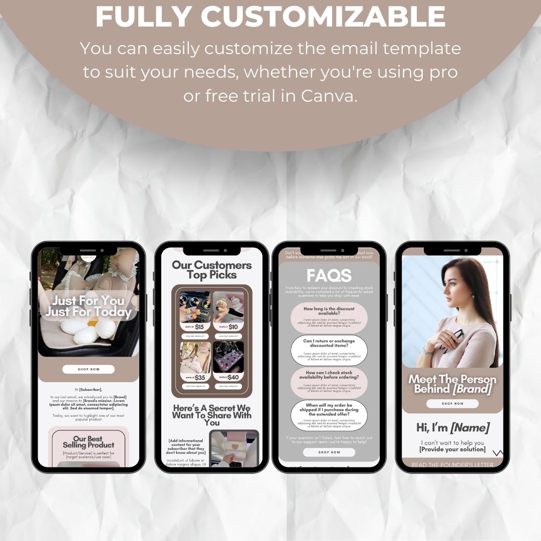 fully customizable email template