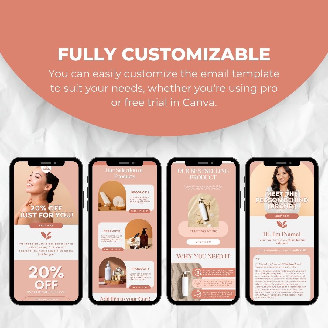 fully customizable email template