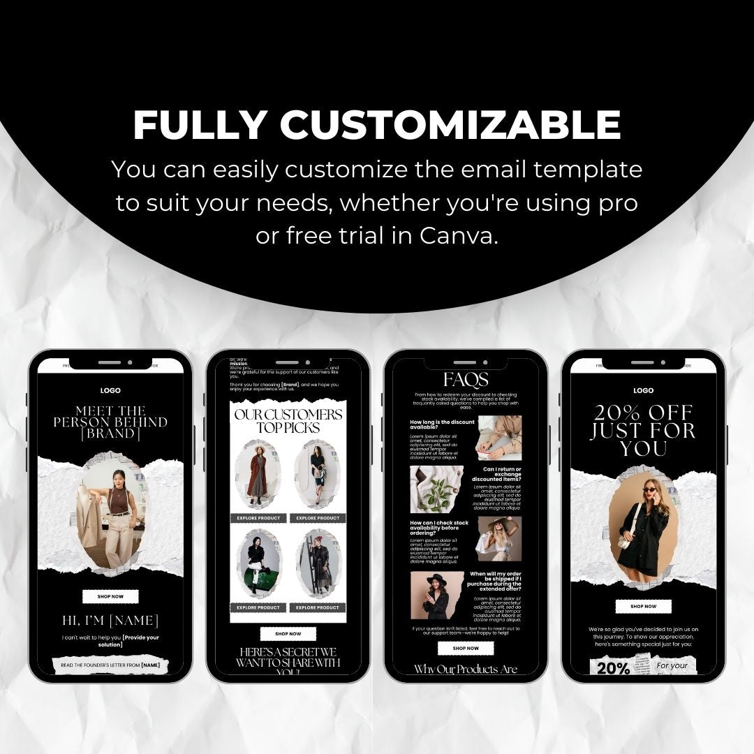 fully customizable email template