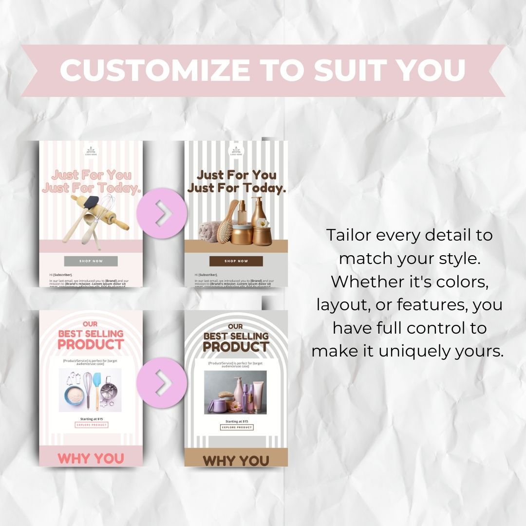 customize template to suit you