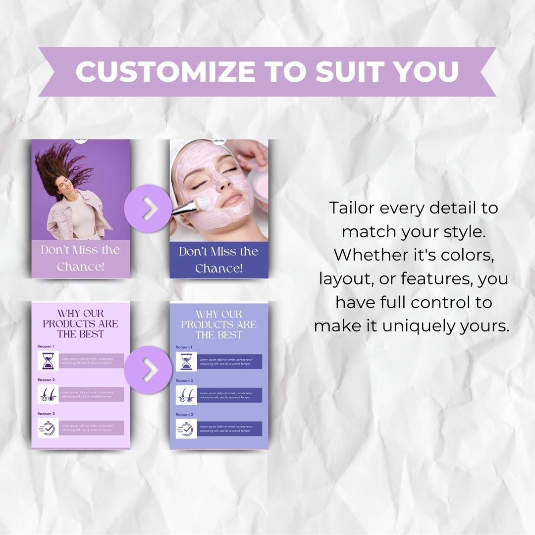 customize template to suit you