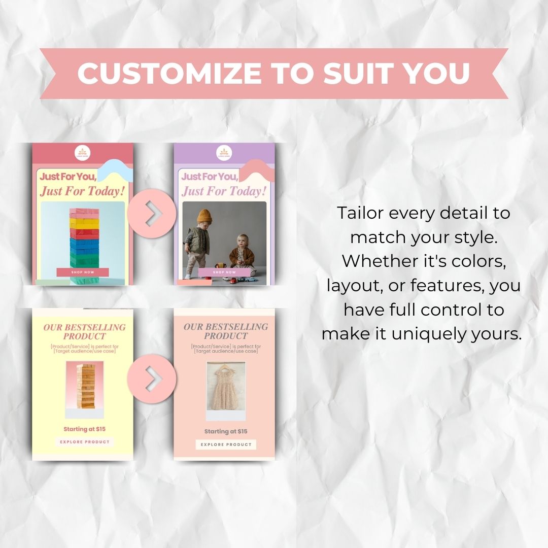 customize template to suit you