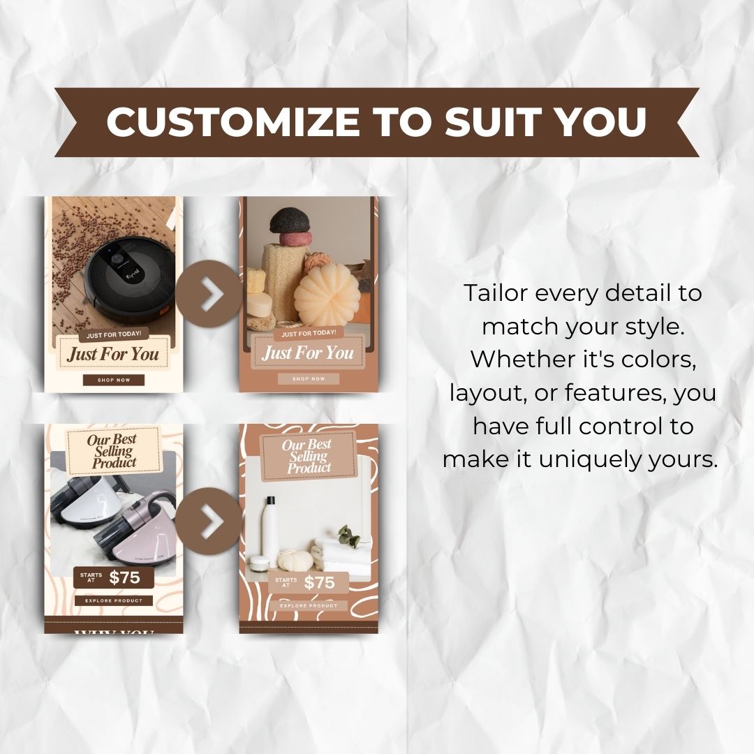 customize template to suit you