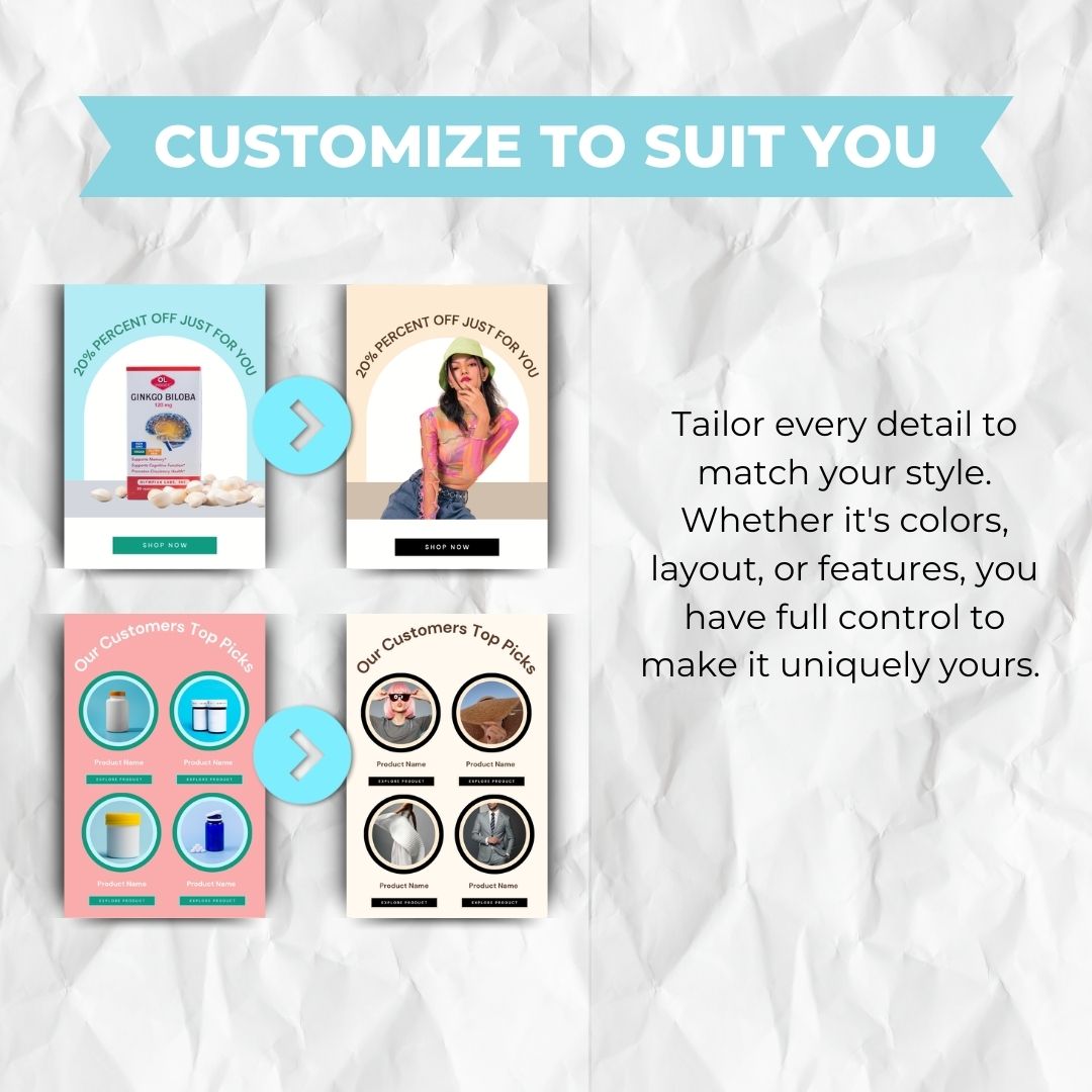 customize template to suit you