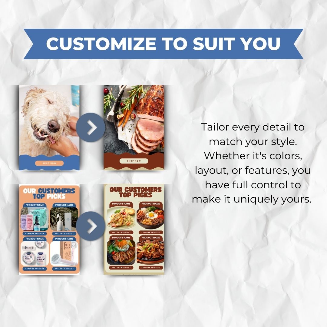 customize template to suit you