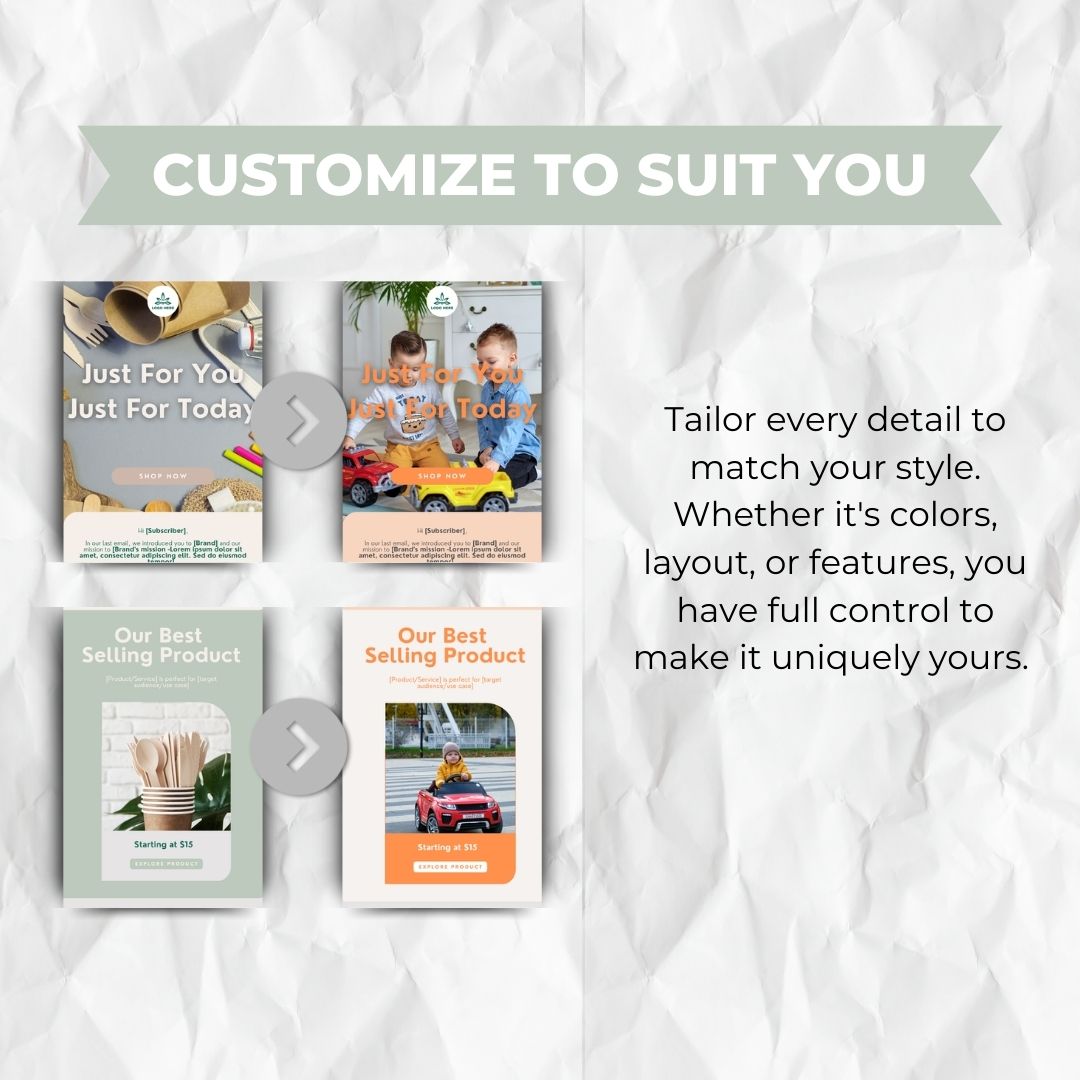 customize template to suit you