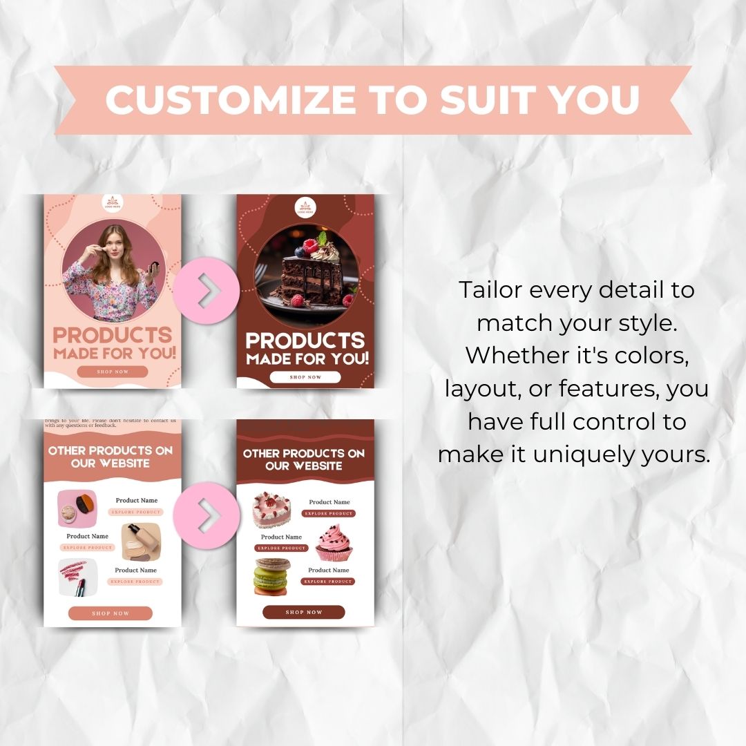 customize template to suit you