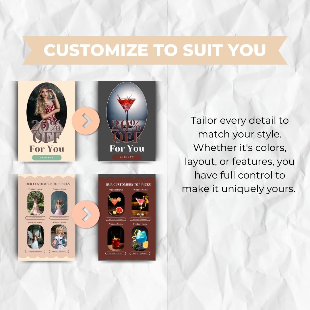 customize template to suit you