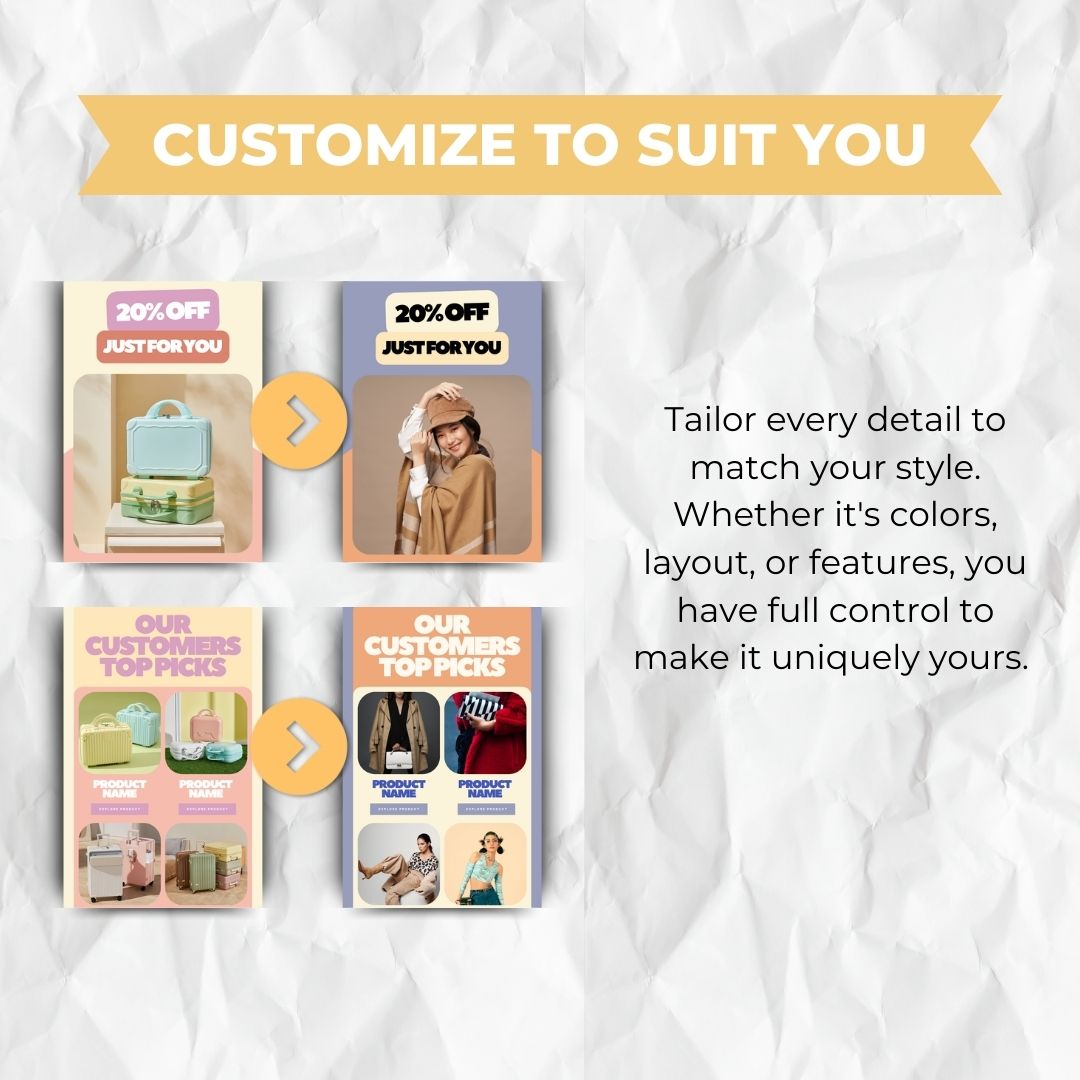 customize template to suit you