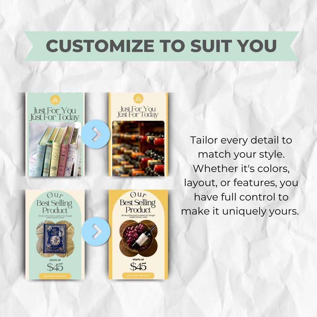 customize template to suit you