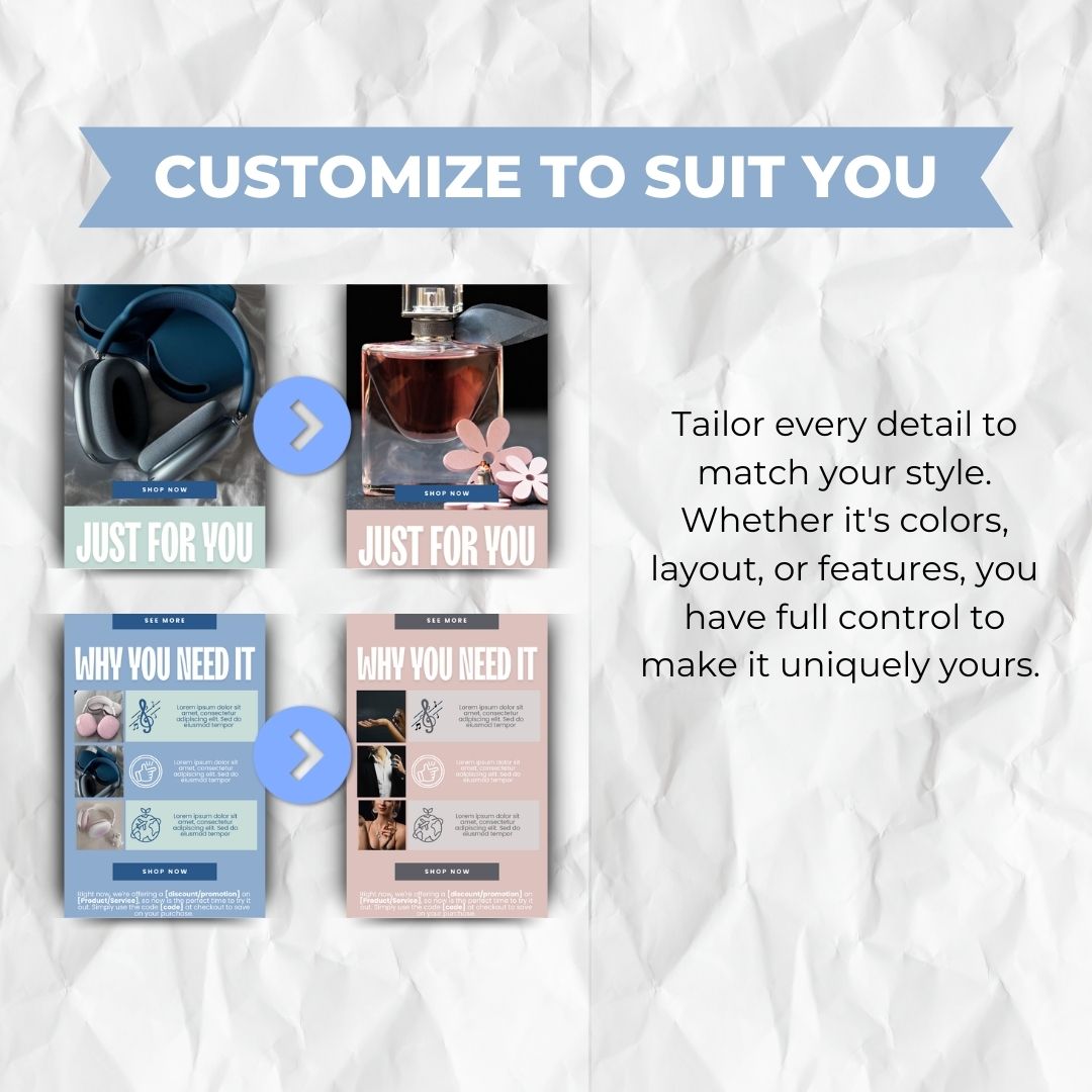 customize template to suit you