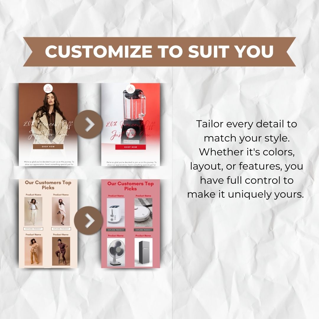 customize template to suit you
