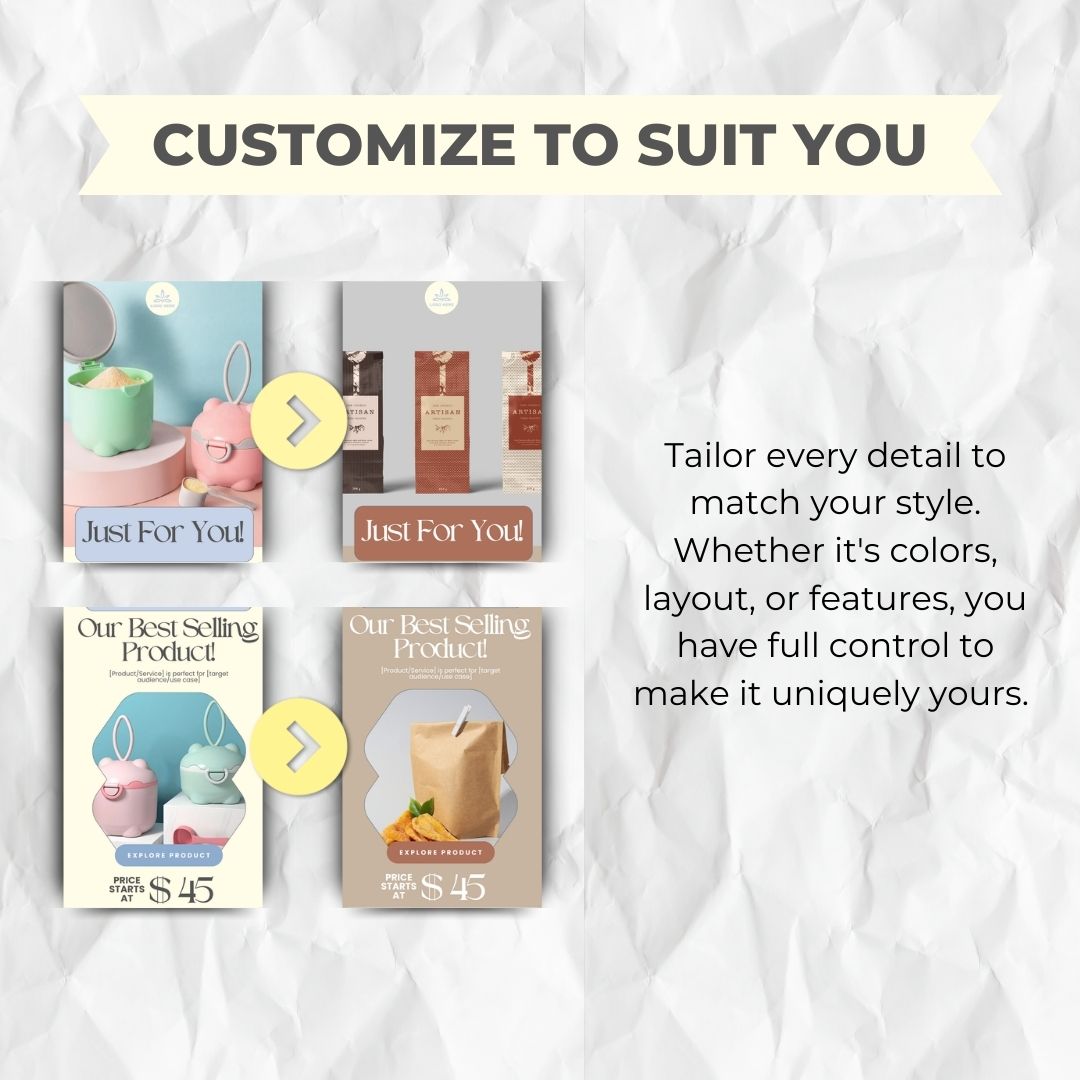 customize template to suit you