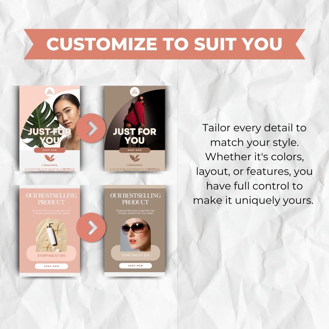 customize template to suit you