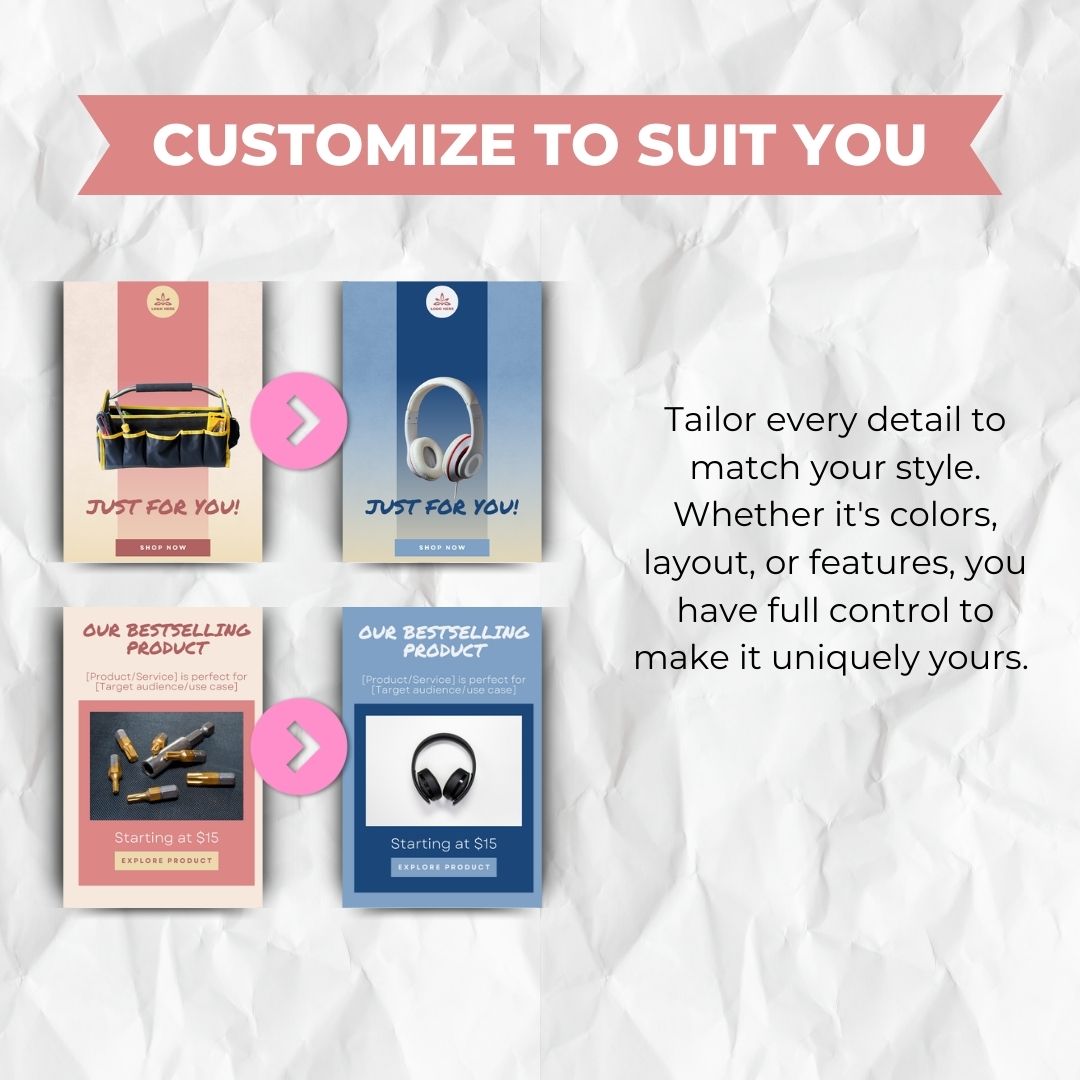 customize template to suit you