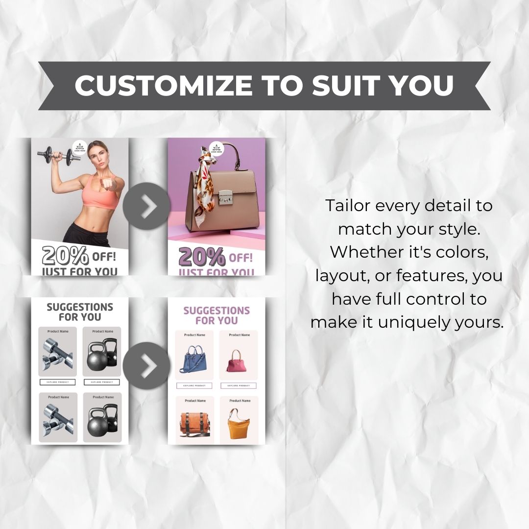 customize template to suit you