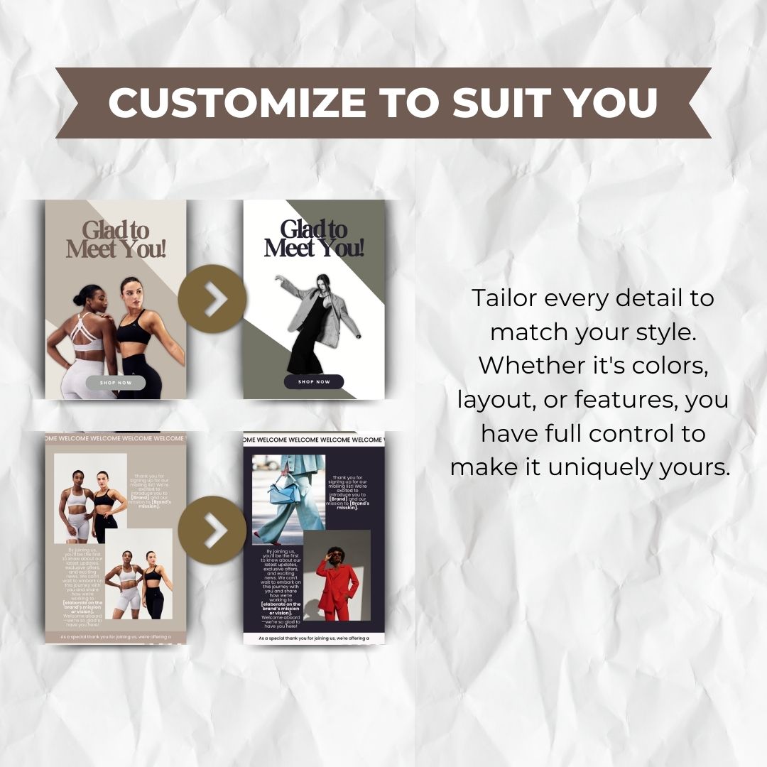 customize template to suit you