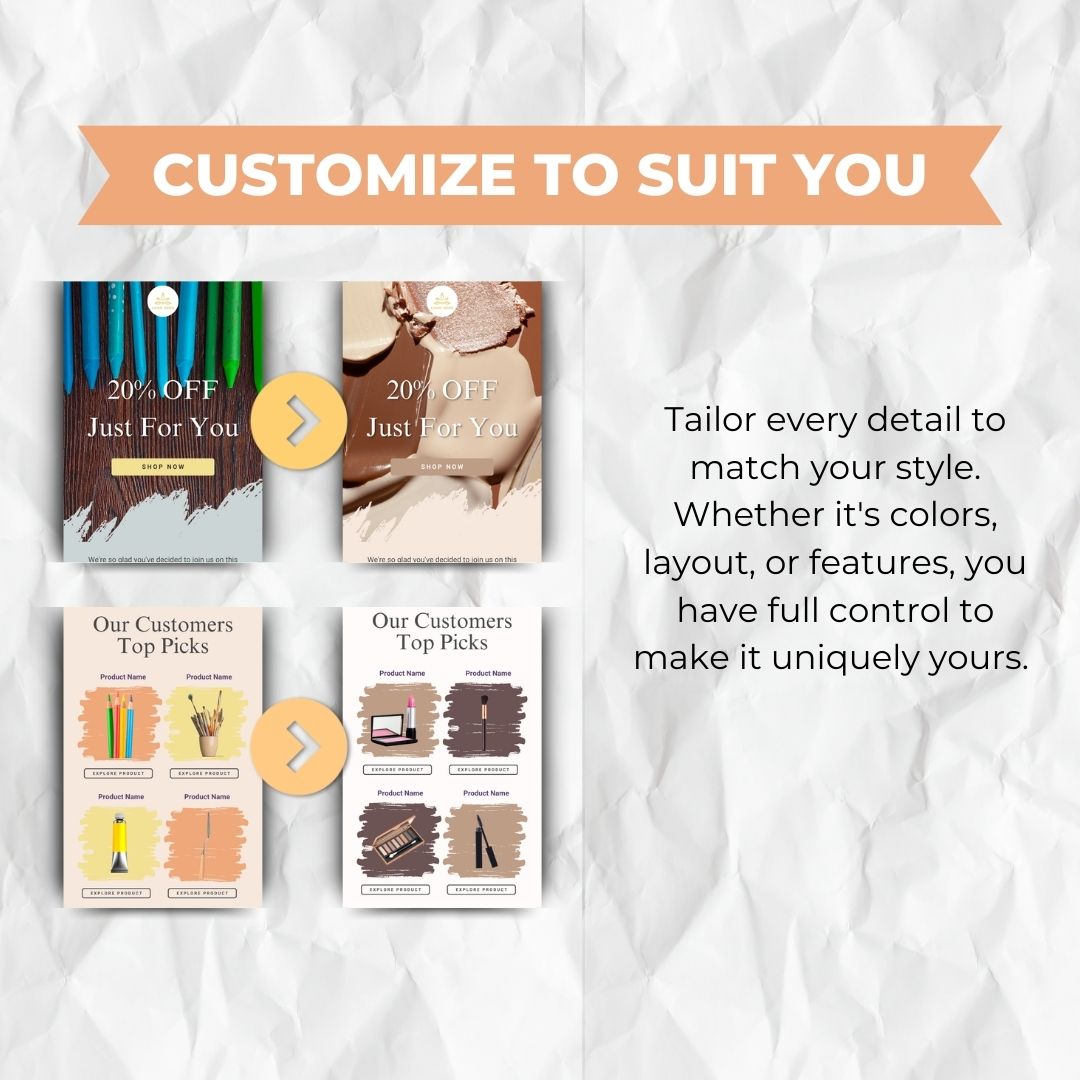 customize template to suit you