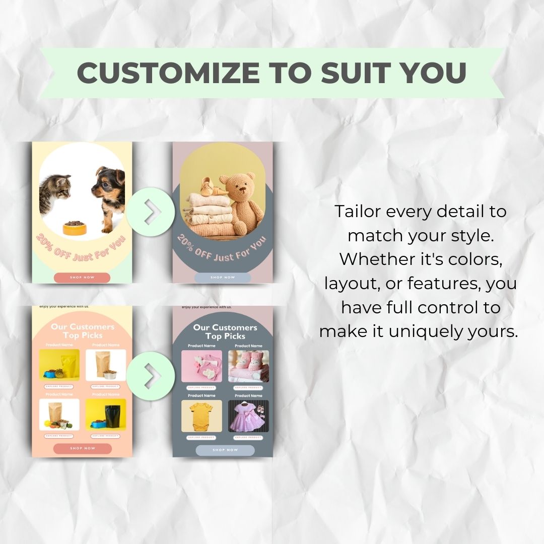 customize template to suit you