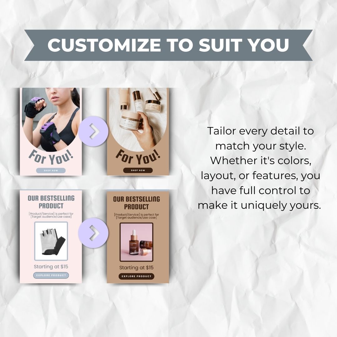 customize template to suit you
