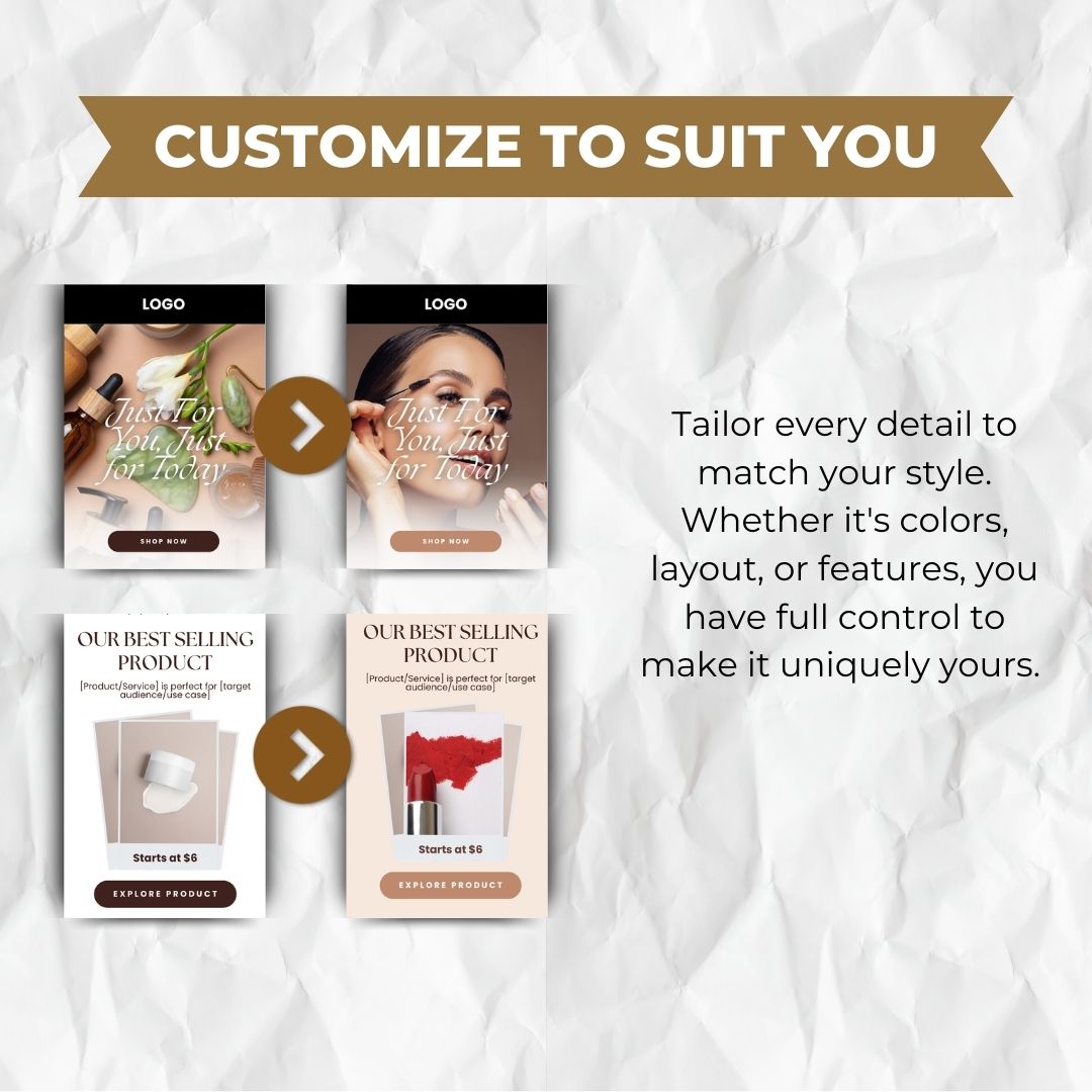 customize template to suit you